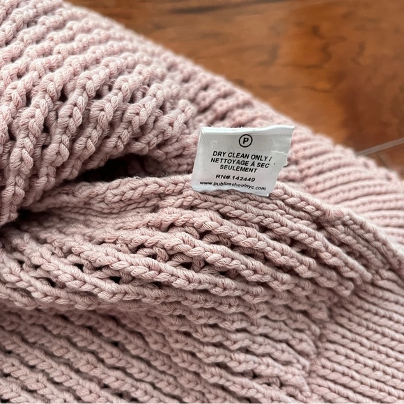 Public School New York Cony Sweater Pink Bond Knit Crew - Picture 7 of 8